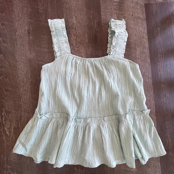 Anthropologie, Current Air Ruffled Peplum Tank in XS, Mint color - Picture 6 of 8